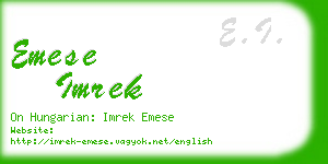 emese imrek business card